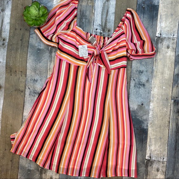 Free People Dresses & Skirts - ☘️HP☘️NWT Free People Fully Lined Striped Dress